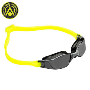1 All Goggles: Aqua Sphere - XCEED Smoke Lens Goggle - Black/Yellow Frame