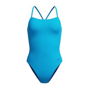 Swimwear Womens One Piece: Speedo - Womens - Endurance+ Solid VBack One Piece - Picton Blue
