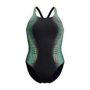 Swimwear Womens One Piece: Speedo - Womens - Digital Print Medallist - Turquoise Gem