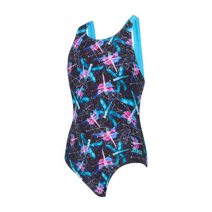 Swimwear Girls One Piece: Zoggs - Girls - Flyback - Dragonfly Frontline