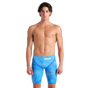 Racesuits: Arena - Mens - Powerskin Carbon Glide Tie-Dye Jammer - Cobalt