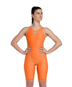 Racesuits: Arena - Womens - Powerskin ST NEXT Limited Edition Full Body Open Back - Orange Teal