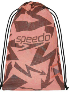 Mesh Bags: Speedo - Equipment Mesh Bag - Coral/Black