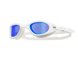 Goggles Adult Pool Training: TYR - Special Ops 2.0 Polarized Goggle - Blue/White