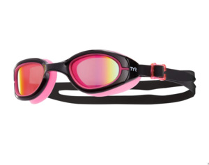 Goggles Adult Pool Training: TYR - Special Ops 2.0 Polarized Femme Goggle - Black/Pink