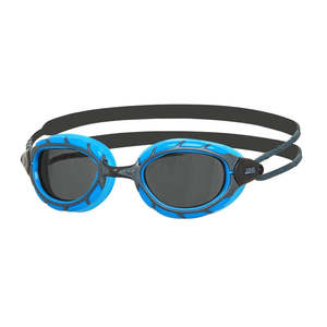 Goggles Adult Pool Training: Zoggs - Predator Goggle - Smoke/Gun Metal/Blue