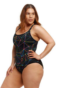 Swimwear Womens One Piece: Funkita - Womens - Locked In Lucy One Piece - Star Sign