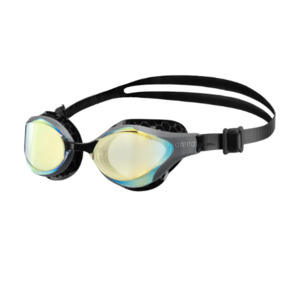 Goggles Adult Pool Training: Arena - Air Bold Swipe Mirror Goggle - Aqua/Dark Grey