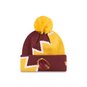 NRL Accessories: New Era Zig Zag Broncos Beanie Kids