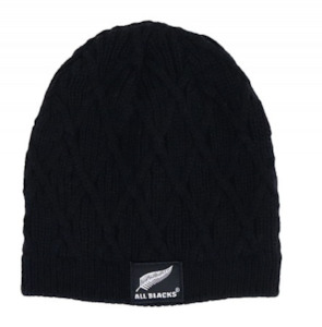 All Blacks Cable Knit Fashion Beanie