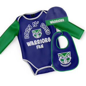 NRL Warriors Infant 3pc Gift Set
