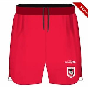 Products: NRL Dragons Training Shorts – Red