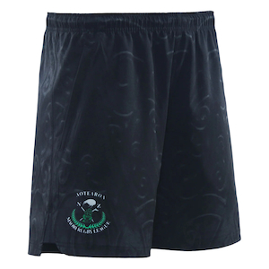 NZ Maori 2025 Training Shorts Charcoal