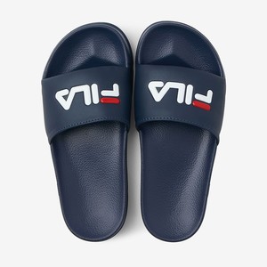 Mens Footwear: Fila Men’s Slides 21 – Navy White/Red