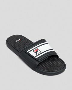 Mens Footwear: Mens Fila Atrani Slide- BlackRedWhite