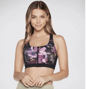 Womens Skechers Ultraviolet Zip Front Bra