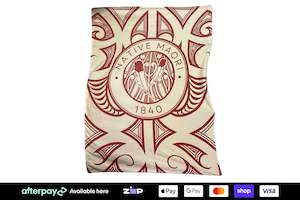 Native Maori Collection: NEW - Plush Throw Blanket (Tan Brown)