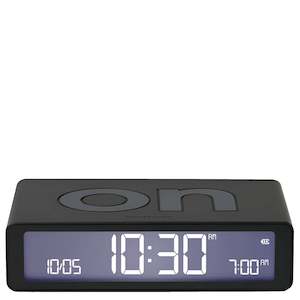 Lexon: Lexon Flip Classic Reversible LCD Alarm Clock - Black