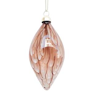 Christmas: Speckle Glass Teardrop Hanging Christmas Decoration