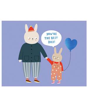 Fathers Day Cards: Alyss Baylis Card - The Best Dad