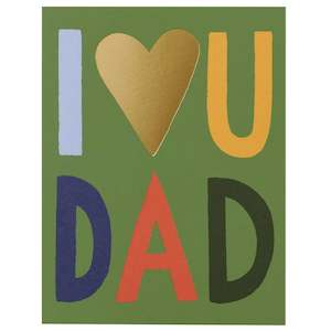 Fathers Day Cards: Rifle Paper Card - I Love You Dad