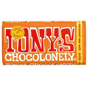 Tony's Chocolonely 180g Milk Chocolate Caramel Sea Salt Bar