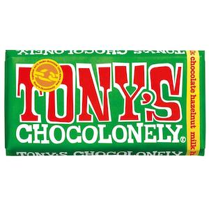Tony's Chocolonely 180g Milk Chocolate Hazelnut Bar