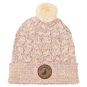 Outlet Children: Crywolf Pom Pom Beanie - Blush Speckle