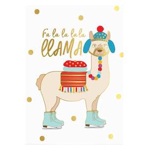 Papier Hq: Papier HQ Christmas Card - Fa La Llama