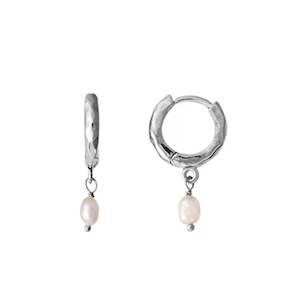 Bianc: Bianc Clam Earrings - Silver