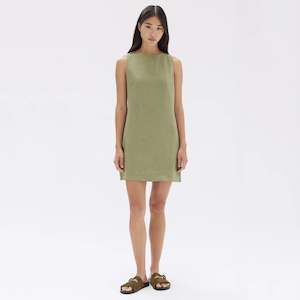 Assembly Label: Assembly Label Nadine Linen Mini Dress - Pandan