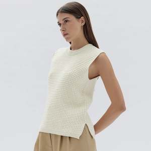 All Adult Clothing: Assembly Label Sienna Knit Tank - Cream