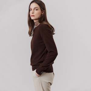 All Adult Clothing: Laing Sam Cashmere Crew - Americano