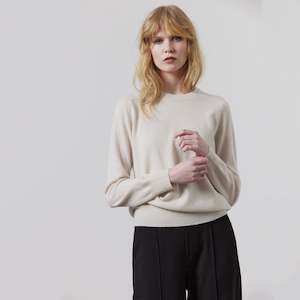 All Adult Clothing: Laing Sam Cashmere Crew - Putty