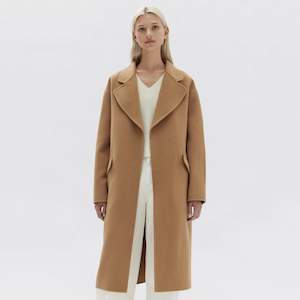 Womens Jackets Coats: Assembly Label Sadie Single Breasted Coat - Camel