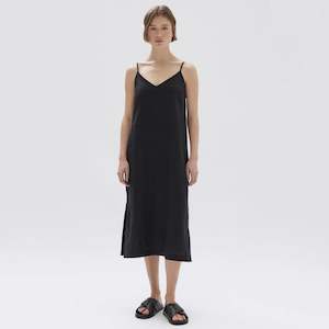 Outlet Clothing Accessories: Assembly Label Vallory Linen Slip Dress - Black