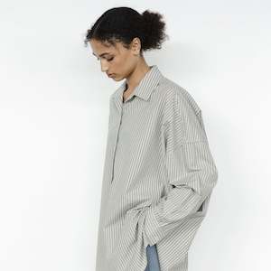 Womens Tops: Sophie Love This Shirt - Charcoal Stripes