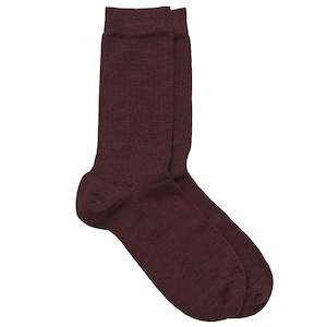 Socks: Lamington Merino Adult Crew Socks - Fig