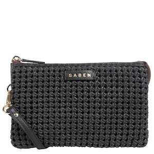 Handbags: Saben Tilly Crossbody Bag - Black Fine Braid