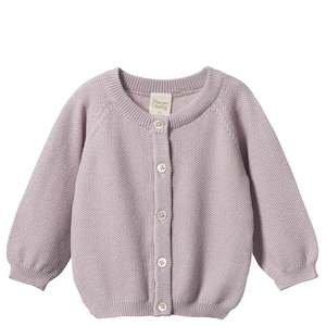 Bodysuits: Nature Baby Organic Cotton Piper Cardigan - Lilac