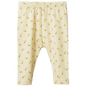 Bodysuits: Nature Baby Organic Cotton Leggings - Petite Lemon Cream