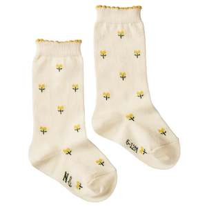 Baby Socks Booties: Nature Baby Organic Cotton Socks - Tulips