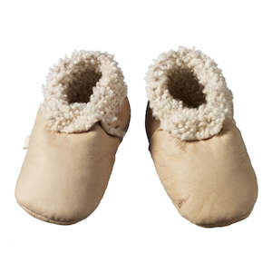 Baby Socks Booties: Nature Baby Lambskin Booties - Cream