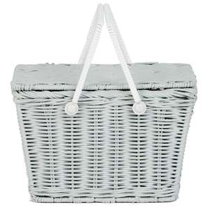 Bags Backpacks: Olli Ella Piki Basket - Vintage Blue