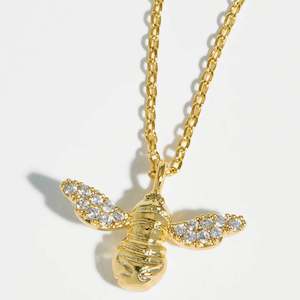 Hair Jewellery: Estella Bartlett Bee Necklace Sparkle Wings - Gold Plated