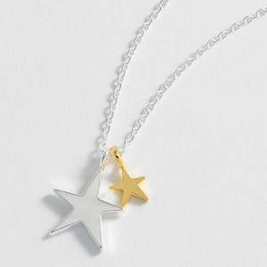 Hair Jewellery: Estella Bartlett Two Tone Double Star Necklace