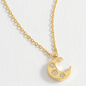 Hair Jewellery: Estella Bartlett Moon Necklace - Gold Plated