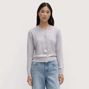 Assembly Label: Assembly Label Semra Cotton Cashmere Cardigan - Grey Marle