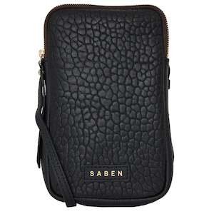 Handbags: Saben Nikko Phone Sling - Black Bubble