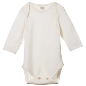 Bodysuits: Nature Baby Organic Merino Long Sleeve Bodysuit - Natural